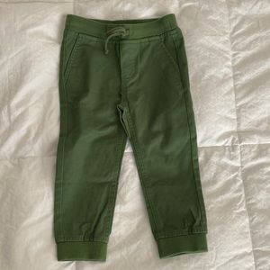 Janie and Jack green jogger pants 2T